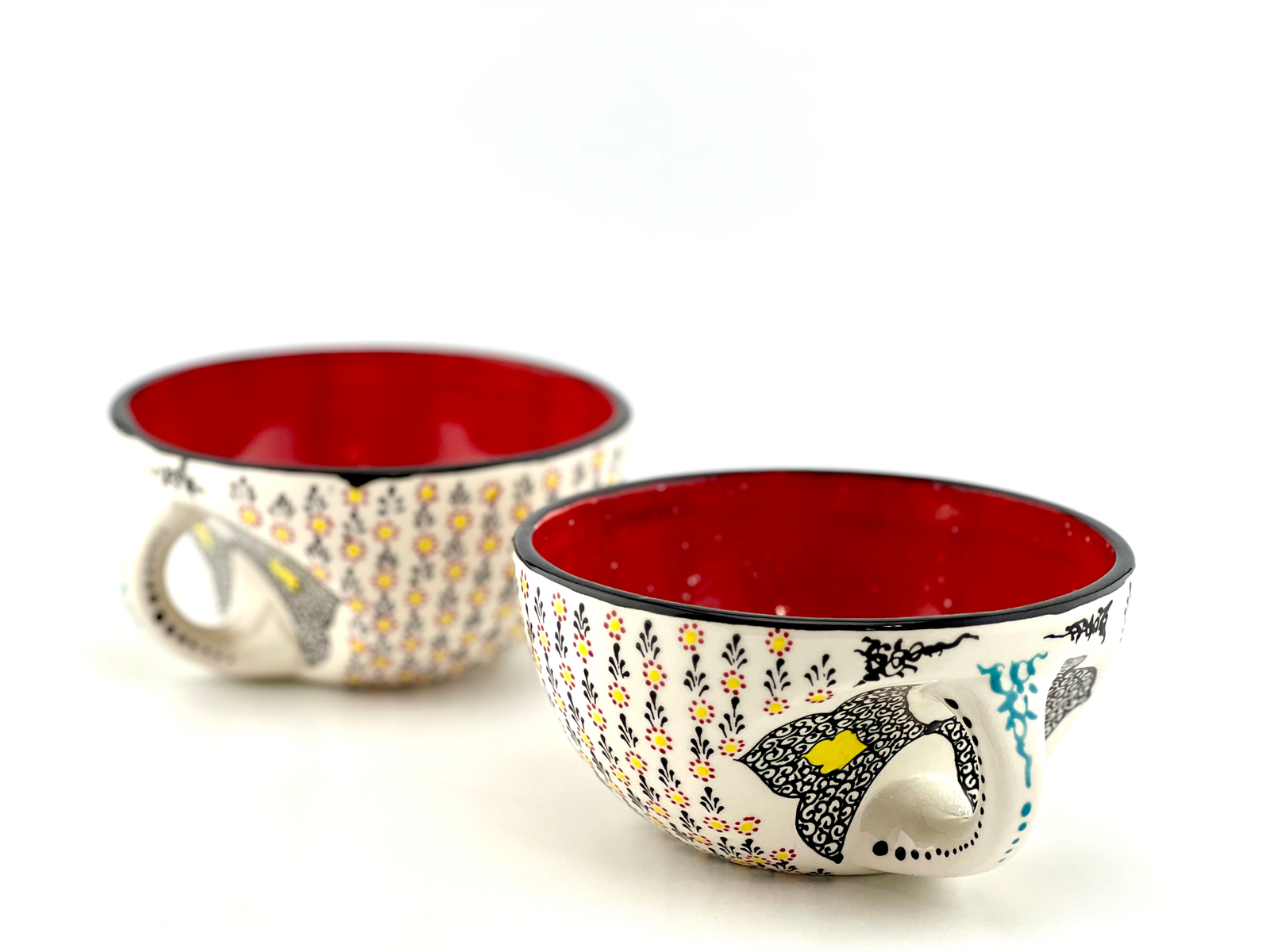 Couch Bowl Rain of flowers white - Image 3