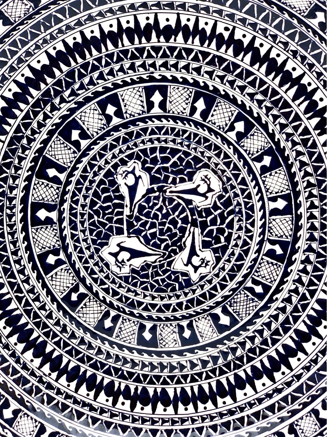 Black and white large bowl - Image 2