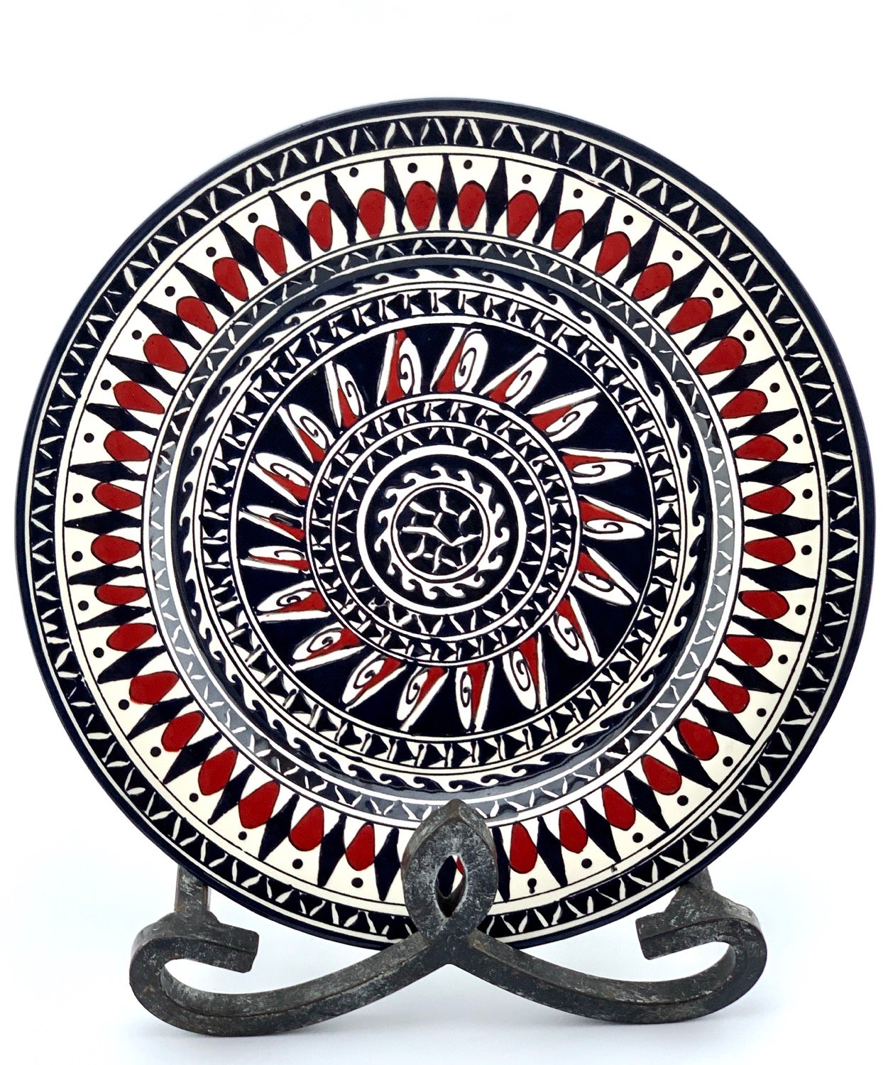 Black and white historical Designed plate