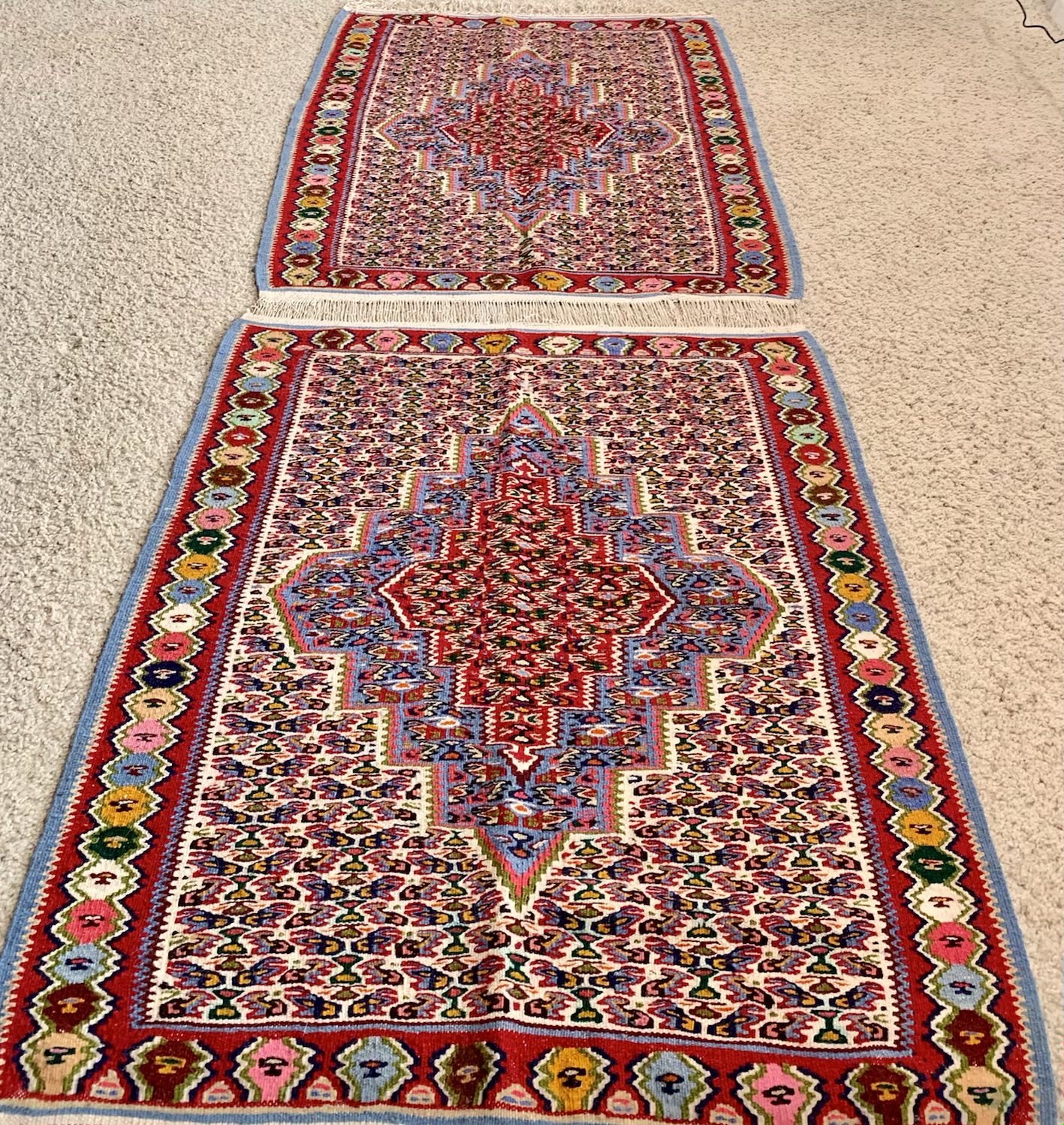 Kurdish Kilim Rug set Of 2 - Image 14