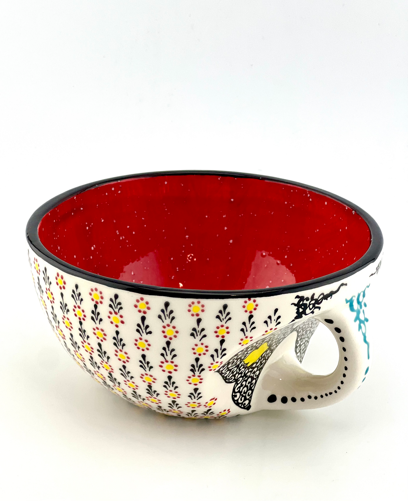 Couch Bowl Rain of flowers white