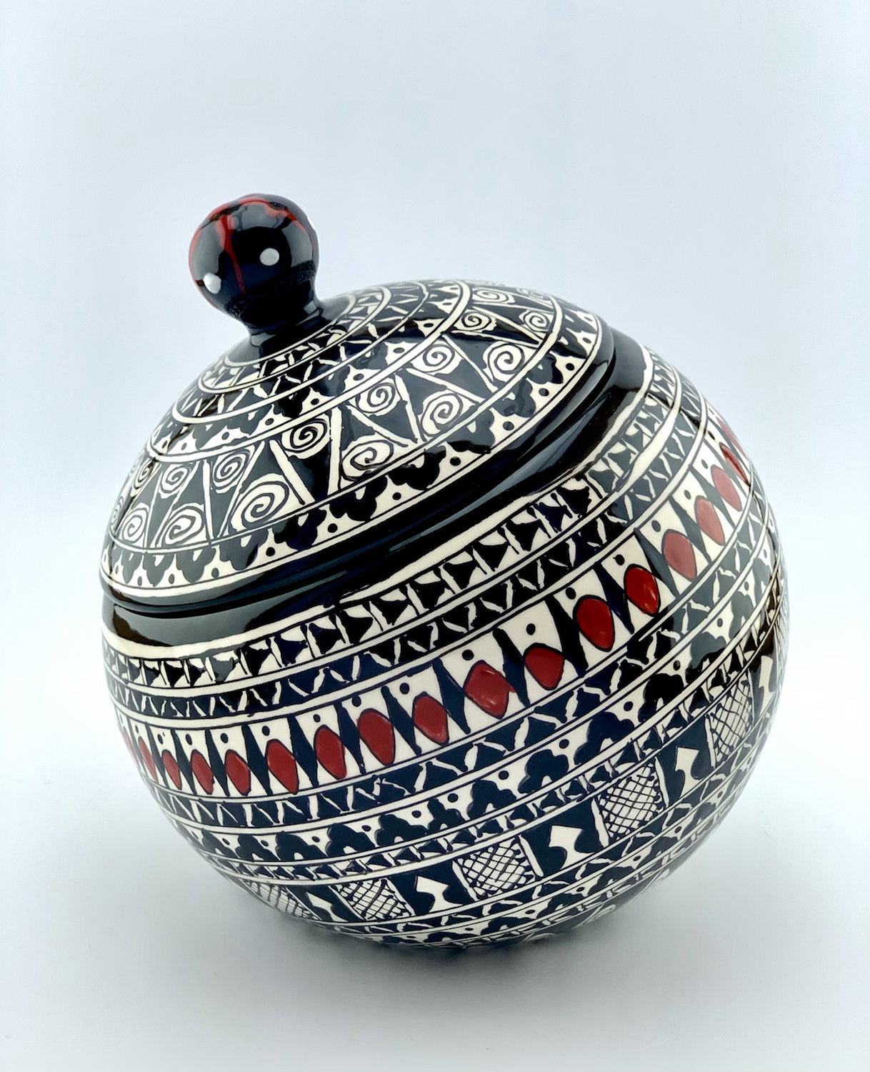 Cookie jar historical black and white