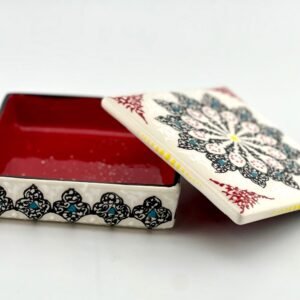 Square ceramic jewelry box