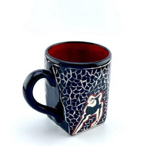 Black and white historical coffee mug