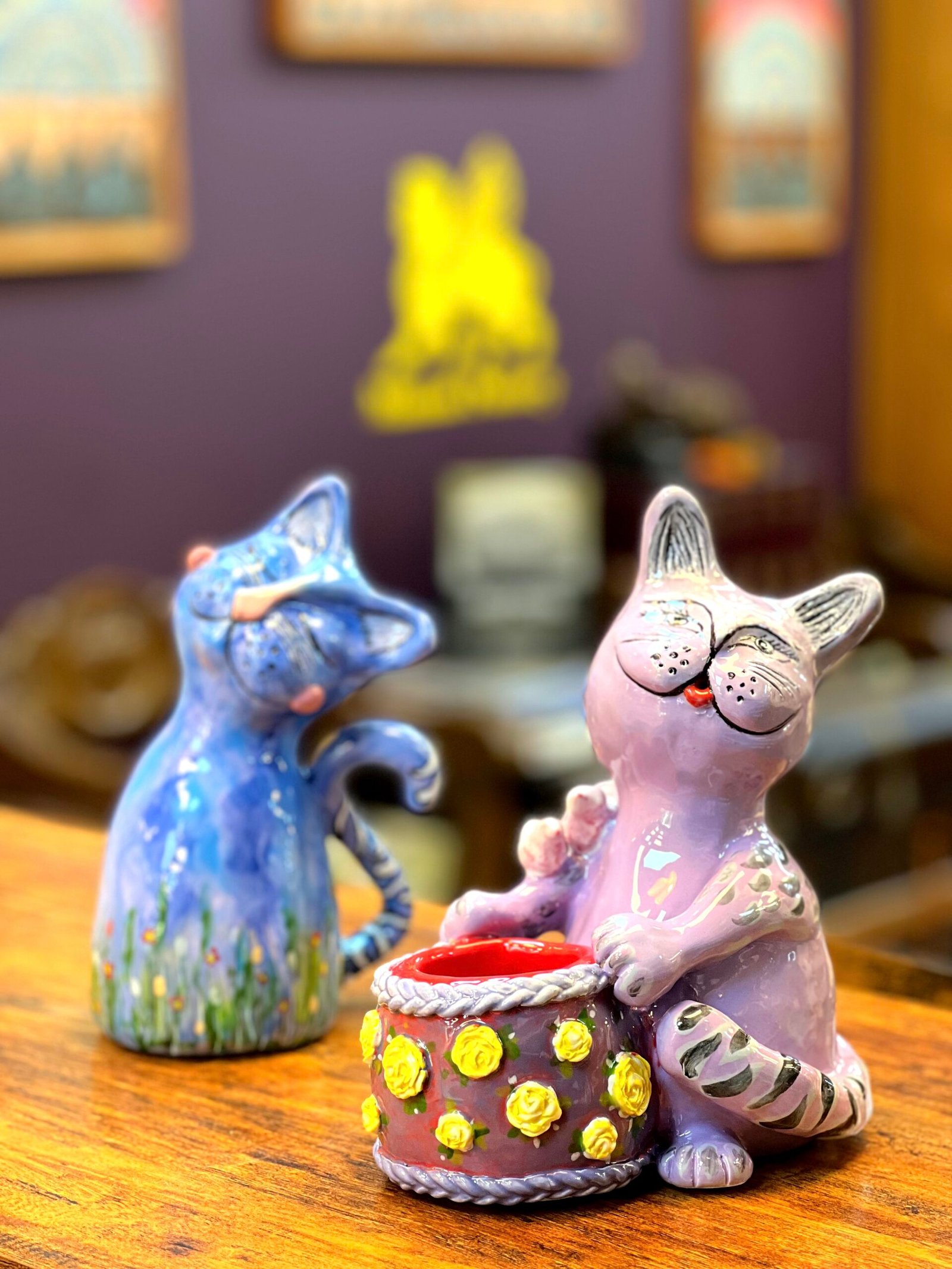 A beautifully painted ceramic piece showcasing artistic creativity