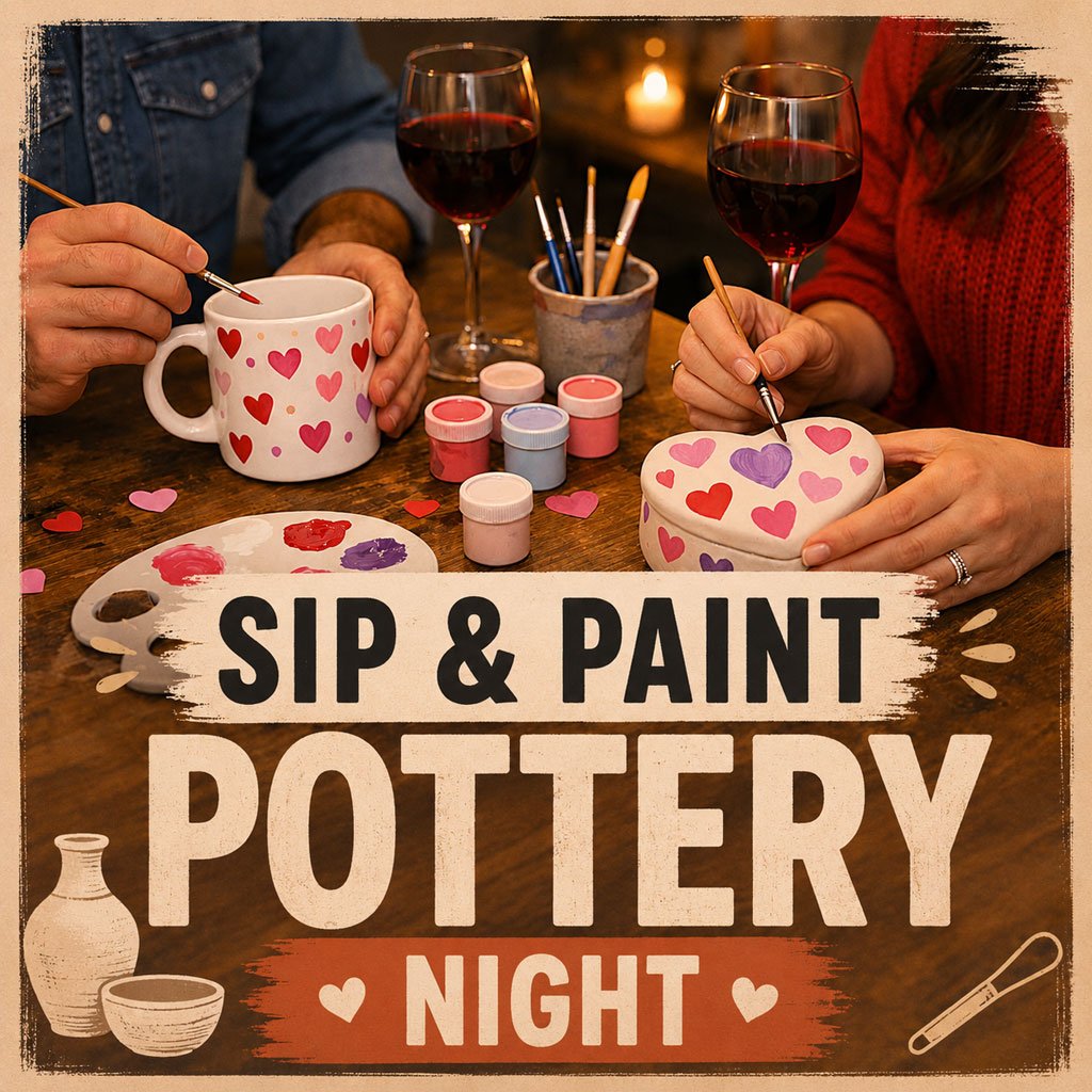 Sip & Paint Pottery Night at Manna Pottery
